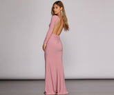 Piper Ruched Open Back Gown
