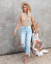 Piper Sleeveless Knit Top - Sand