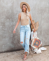 Piper Sleeveless Knit Top - Sand