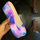 Platform High Heel PVC Summer Slippers