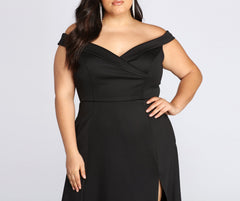 Plus Lucy Formal High Slit Dress