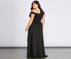 Plus Lucy Formal High Slit Dress