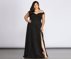 Plus Lucy Formal High Slit Dress
