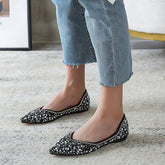 Pointed Toe Rhinestone Pearl Decor Flats