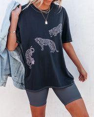 Prance Relaxed Cotton Cheetah Tee