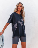 Prance Relaxed Cotton Cheetah Tee