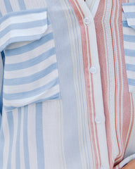 Puerto Rico Striped Button Down Top