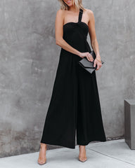 Pursuit Of Happiness One Shoulder Jumpsuit - Black