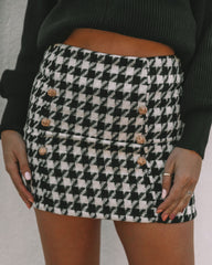 Rafaella Houndstooth Mini Skirt