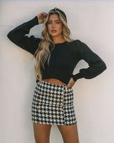 Rafaella Houndstooth Mini Skirt