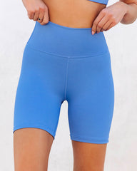 Rain Or Shine Biker Shorts - Blue
