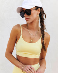 Rain Or Shine Sports Bra - Lemon