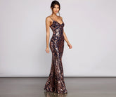 Rainn Formal Sequin Sleeveless Dress