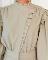 Reanne Pocketed Ruffle Trim Romper