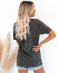 Red, White + Blue Lips Distressed Cotton Tee