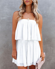 Redcrest Pleated Romper - Off White
