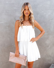 Redcrest Pleated Romper - Off White