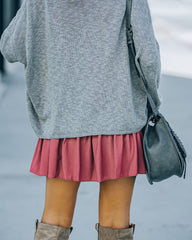 Reid Smocked Tassel Mini Skort - Dry Rose