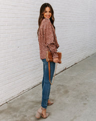 Rendosa Printed Satin Blouse