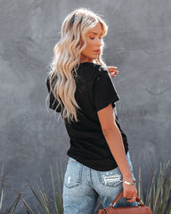 Repeat Cotton + Modal Tee - Black