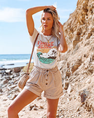 Retro Wave Venice Beach Cotton Blend Tee