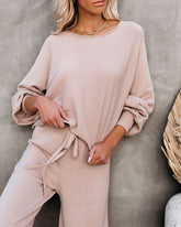 Rexa Billowed Sleeve Knit Top - Tan