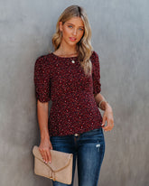 Rexha Leopard Peplum Blouse