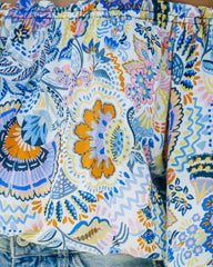 Rhea Printed Off The Shoulder Bell Sleeve Top