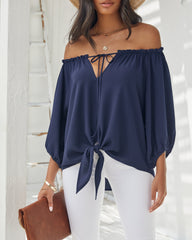 Rhodes Off The Shoulder Tie Blouse