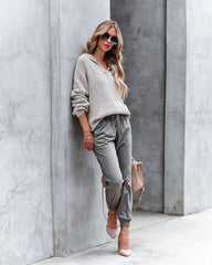 Rhonda Pocketed Lightweight Joggers - Olive