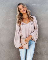 River Bend Peasant Blouse - Oatmeal