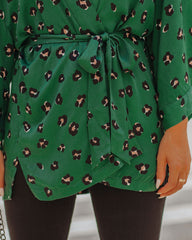 Roe Leopard Kimono Wrap Top