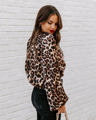 Rori Twist Front Leopard Blouse