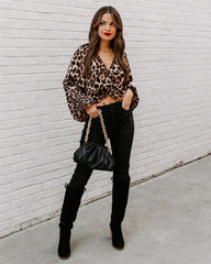Rori Twist Front Leopard Blouse