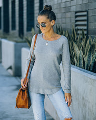 Rudra Thermal Knit Top - Heather Grey