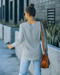 Rudra Thermal Knit Top - Heather Grey