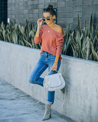 Rudra Thermal Knit Top - Light Rust