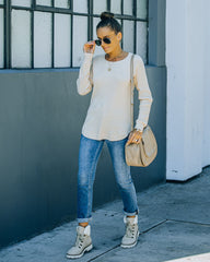 Rudra Thermal Knit Top - Oatmeal