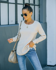 Rudra Thermal Knit Top - Oatmeal