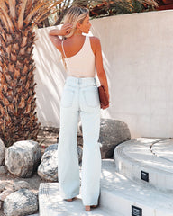 Rumor Cotton Blend Asymmetrical Tank - Ivory