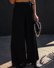 Sammy High Rise Wide Leg Pant - Black