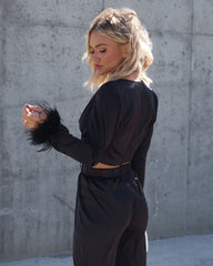 Sassy But Classy Satin Pants - Black