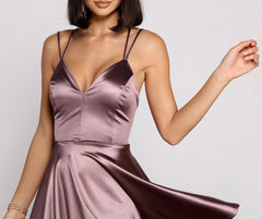 Satin Sophistication Skater Dress