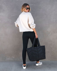 Savannah Lace Up Hooded Pullover Sweater - Natural