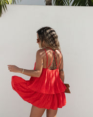 Scarletta Pleated Skort - Red