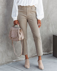 Scout Pocketed High Rise Pants - Khaki