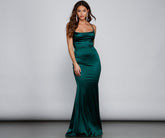 Selena Ruched Satin Mermaid Dress