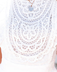 Sentimental Cotton Crochet Ruffle Romper