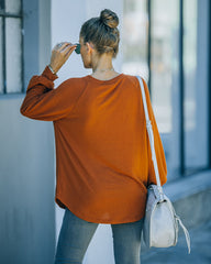 Serafina Knit Raglan Top - Camel