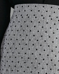 Serving Looks Polka Dot Pocketed Mini Skirt - Grey